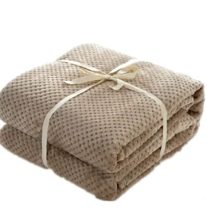 Luxury Soft Cozy Grid Flannel Fleece Blanket Winter Throw Grid Mesh Pattern Bed Pineapple Blankets