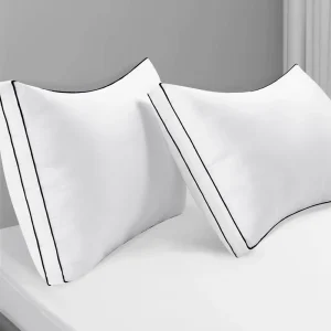 Luxury Soft Hotel Quality Gusseted Pillow for Side Back Stomach Sleepers Fluffy and Supportive Down Alternative Bed Pillows