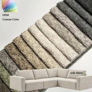 Luxury Soft Textured Chenille Sofa Fabric Home Textile Lining Waterproof Upholstery Material Bespoke Modern Sofa