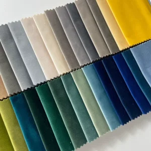 Luxury Solid Color Knitted Polyester Holland Plush Velvet Fabric Sofa Upholstery Fabric for Furniture Textile