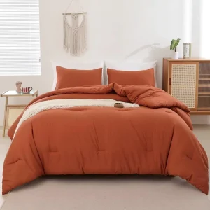 Luxury Solid Soft Modern Eco-Friendly 3-Piece Comforter Sets Customizable Home Bedding for Winter