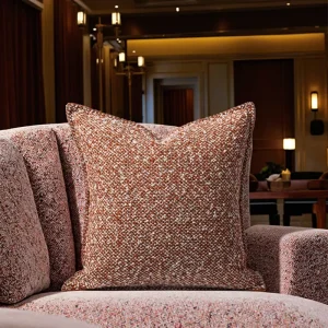 Luxury Square Shape Cotton Throw Pillows Anti Static Anti Dust Mite Stain Resistant Removable Washable Cover Orange Dot 100%