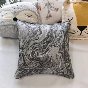 Luxury Square Throw Pillow Covers Modern Hotel Home Decor Metallic Jacquard100% Polyester Cushion Covers
