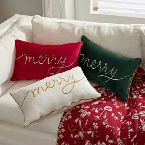 Luxury Square Woven Jacquard Christmas Pillow Cover Festival Decoration Throw Pillowcase Washable Living Room Sofa Cover