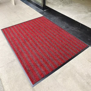 Luxury Striped Anti-Slip Outdoor Carpet Commercial Tufted Entrance Door Mat Dust Control Washable Luxury Rug for Outdoor Use
