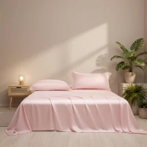 Luxury Summer Soft Breathable Skin Friendly Cool Feeling Lyocell Solid Color Bedding Set