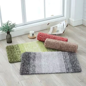 Luxury Super Absorbent Bath Mat Shaggy Rug Colorful Non Slip Latex Backing Thick Pet Friendly Hotel Door