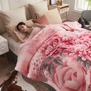 Luxury Super Soft Raschel Blanket Warm and Cozy