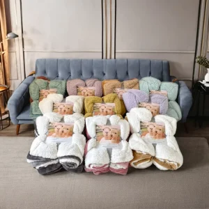 Luxury Super Soft Small 220X240 Glow Light Sheep Sherpa Fleece Blanket Throw for Summer