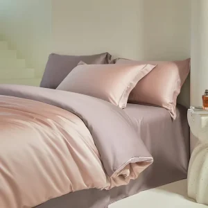 Luxury Tencel Four Piece Bedding Set Silky Cooling Duvet Cover Flat Sheet Fitted Sheet Hotel Grade Bedding