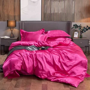Luxury Textile Hotel Bedding Sets 100% Cotton Solid Color Simple Style 300tc Thread Count All Season Includes Four