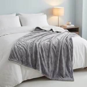 Luxury Thick Rabbit Fur Blanket Super Soft Stripe Design 100% Polyester Raschel Woven Blanket Pure Color