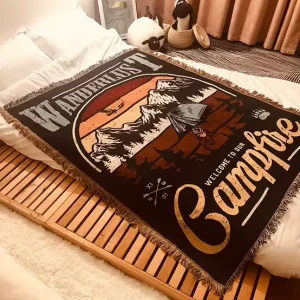 Luxury Throw Blanket Woven Knit Blanket Cozy 100% Cotton Decorative Blanket With Tassels for Bed