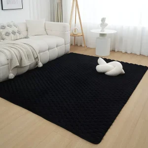 Luxury Tortoiseshell Velvet Bedroom Rug With Thickened Sponge Core for Soft Comfort and Non Slip Home Floor Decoration Mat