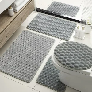 Luxury Tortoiseshell Velvet Mat Set With Thickened Sponge Core for Non Slip Floor Coverage and Cozy Home Decor Design