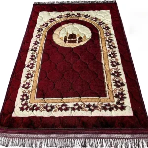 Luxury Travel Foldable Padded Sejadah Christian Islamic Prayer Rug Mat Islamic Muslim Velvet Thick Prayer Mats