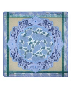 Luxury Tropical Turquoise Mahjong Mat Jungle Monkeys White Tigers Floral Pattern 31.5 X 31.5 Inch Foldable Durable Non Slip
