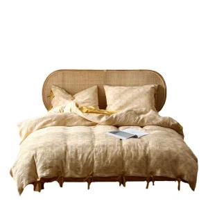 Luxury Two Layer Yarn Dyed Jacquard Duvet Cover Vintage 100% Cotton Duvet Cover Set