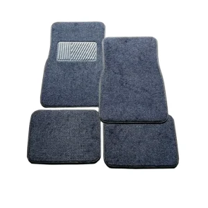 Luxury Universal Car Carpet Floor Mats Anti-Slip 4-Piece Full Set PVC & Rubber 2mm Thick