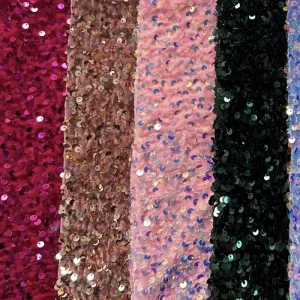 Luxury Velvet Embroidery Fabric Sequins Knitted Technique for Shoes Home Textiles Accessories for Boys Girls