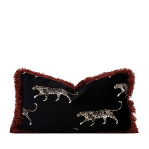 Luxury Velvet Pile Cushion Covers Organic Animal Black Throw Pillowcase Modern Portable Decorative Home