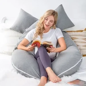 Luxury Velvet U Shaped Full Body Pillow for Pregnant Woman