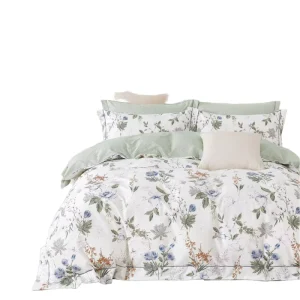 Luxury Washed Cotton Duvet Cover Set Customized Printed Simple Woven 400TC Eco Friendly All Season Bed Sheet Designs for Home