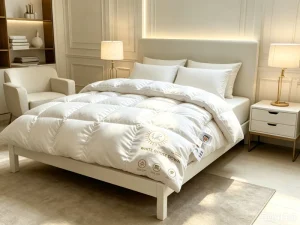 Luxury White Goose Down Comforter All Season Hotel Bedding Soft Breathable Duvet Insert Box Stitch Quilt OEM