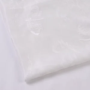 Luxury White Sequin Striped Floral Embroidery Fabric Shimmering Mesh Tulle for Wedding Dress Backdrop Decoration