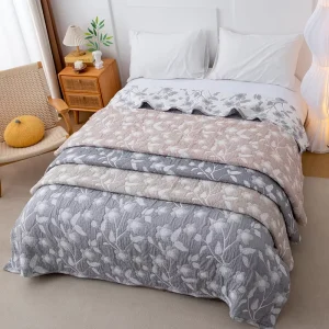Luxury Woven King Size Bed Towel Blanket Cotton Polyester Soft Custom Pattern Four Seasons Home Use for High end Club Rest Area