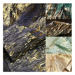 Luxury Woven New Starry Sky Pattern Series Bronzing Curtain Fabric Interior Decoration Dress Fabric