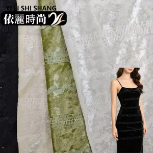 Luxury Woven Velvet Fabric Wavy Design Multiple Colors for Petite Women and Girls Party Dresses Garment Material