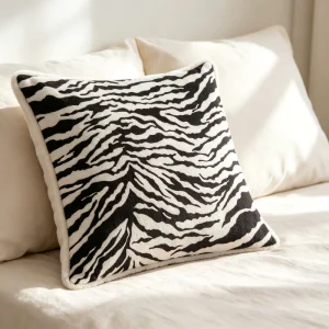 Luxury Zebra Leopard Print Velvet Throw Pillow Cover 45×45 Square Decorative Soft Cushion Case Modern Home Decor
