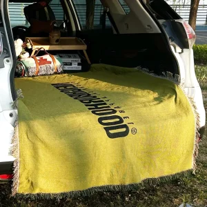 MOQ 1 Ps Quick Customization Eco Friendly Woven Jacquard Pattern Breathable All Season Tapestry Throw Blanket