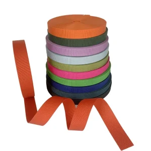 MOQ 50yards Black Stripe 100% Nylon Woven Eco-Friendly Webbing Roll 3/8″ 1/2″ 5/8″ 3/4″ 25mm 1 1/4″ 1.5″ 2″