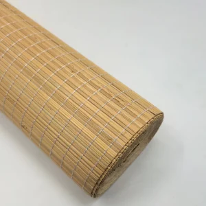 MYWIND Handwoven Bamboo Fiber Wallpaper Roll Natural Woven Grid Texture Wallcovering for Interior & Furniture Use