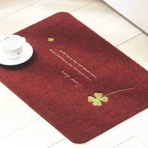 Machine Made Anti slip Embroidered Area Rug Door Mats with TPR Backing Pet Friendly & Washable