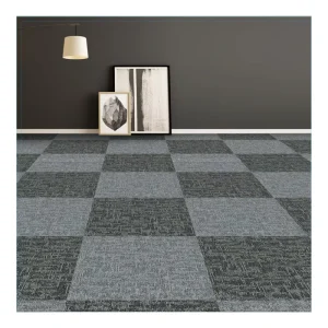 Machine Made Carpet Tiles PP Nylon Waterproof Fireproof Carpet Tiles Nylon Plain 50x50cm Carpet Tiles J Serie