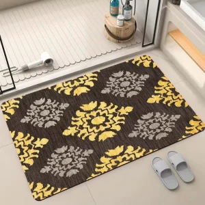 Machine Made Non Slip Quick Drying Absorbent Eco friendly PET Friendly Polyester Bathroom Rugs Mats Home Area Bath Mat