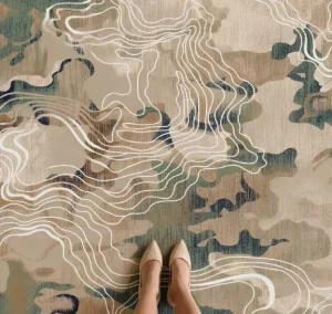 Machine Made Nylon Print Wall to Wall Carpet Living Room Lobby Corridor Washable Reversible 4m Width Hotel Carpet