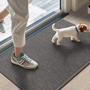 Machine Made Polyester Door Mat Non Slip Washable Runner Rug Cushioned Anti Fatigue Step Floor Mat