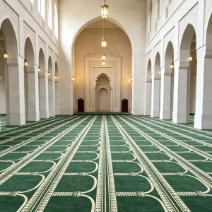 Machine Production Custom Pattern Worship Mat Anti-slip Large Mosque Carpet Manufacturer for Church Venue