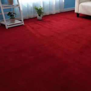 Machine Tufted Red Color Wall to Wall Plain Carpet New Design DN90 Series