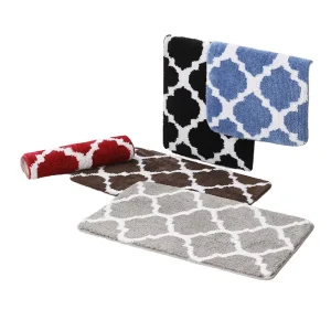 Machine Wash Dry Bath Mats Super Absorbent Polyester Bathroom Mat Carpet Non slip Long Runner Soft Microfiber Home Use Rug