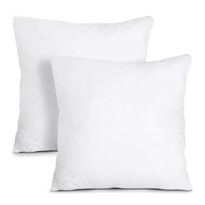 Machine Washable 18 X 18 Inches Lightweight Eco Friendly Polyester Back Decorative Throw Pillow Inserts for Indoor Bed Couch