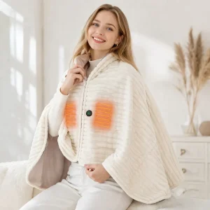 Machine Washable 5V USB Powered Wearable Heated Blanket with up to 10 Heating Zones Electric Blanket for Winter