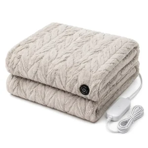 Machine Washable Flannel 50*60 Inch Heated Throw Blanket 9 Heat 9h Auto Off Factory Supplier OEM ODM