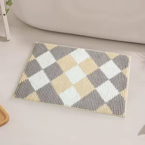Machine Washable Polyester Tufted Indoor Doormat Non Slip Rubber Backing Absorbent Pet Friendly Welcome Entrance Front Door Mats