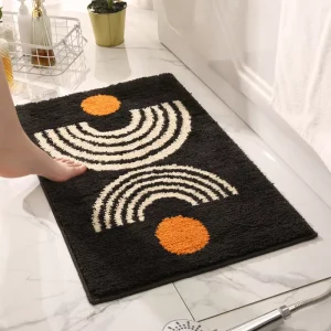 Machine Washable Tufted Bath Mat Anti slip TPR Base Soft Indoor Floor Mat Custom Logo and Size Support Small Batch
