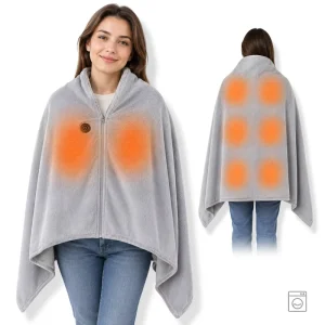 Machine Washable Wireless Heated Blanket 5V USB Powered Portable Electric Blanket with Multi Heating Zones Optional OEM ODM